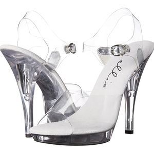ELLIE Brook Clear 5" Heel Sandal